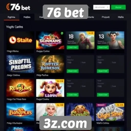 Comparativo de jogos disponíveis na plataforma 76 bet